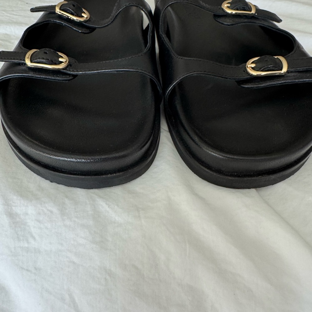 J Crew size 9 leather slide sandals - Picture 4 of 5